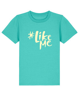 #LikeMe - Pool Blue &#039;Offwhite logo&#039; T-shirt