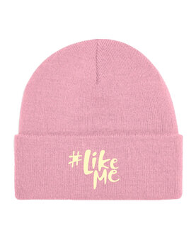 #LikeMe - Dusky Pink &#039;Offwhite logo&#039; Beanie