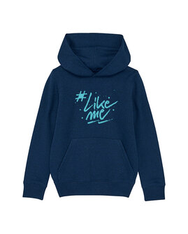#LikeMe - Black Heather Blue &#039;logo&#039; hoodie