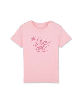 #LikeMe - Cotton pink 'sparkling logo' T-shirt