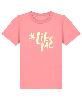 #LikeMe - Pink Joy 'Offwhite logo' T-shirt