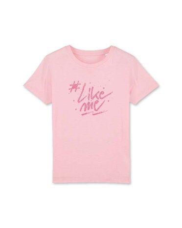#LikeMe - Cotton pink 'sparkling logo' T-shirt